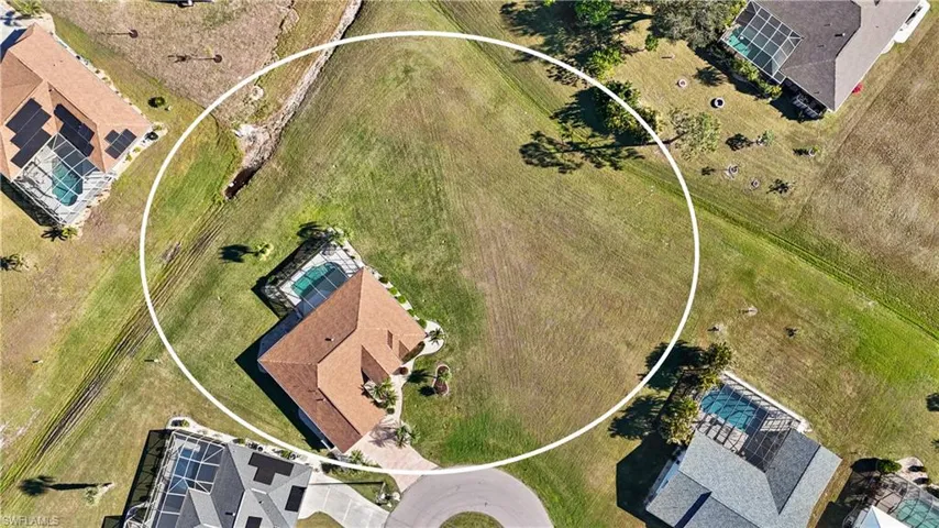 Birds eye view of property