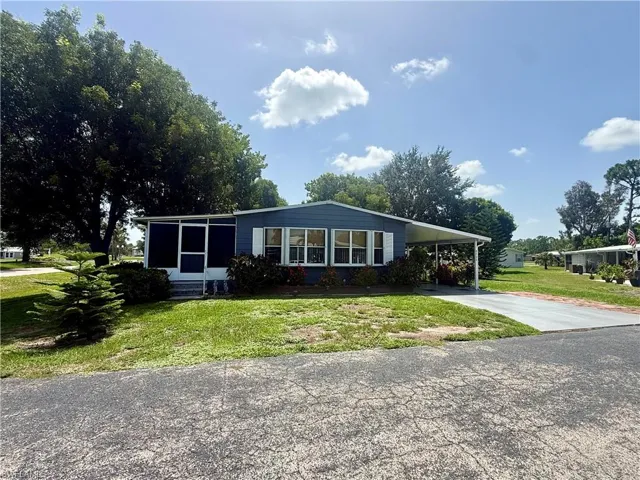 Blue exterior with white trim
