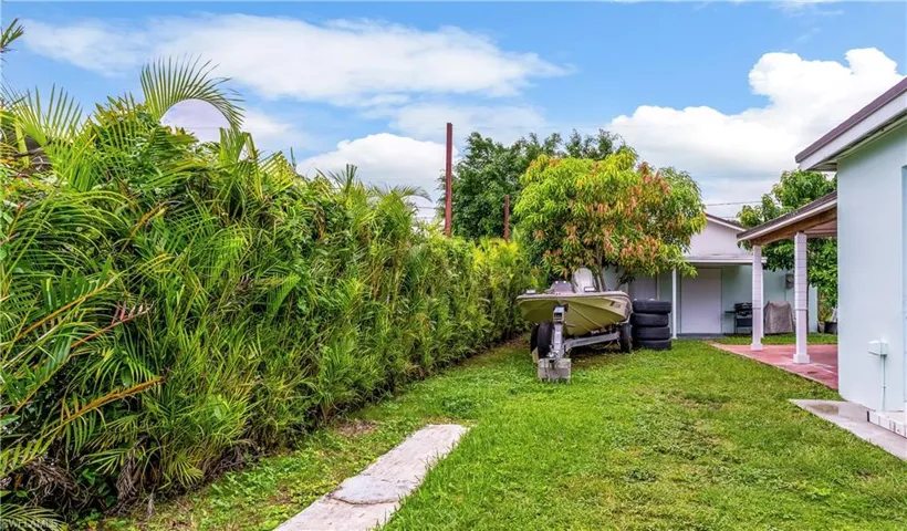 View of yard featuring a patio