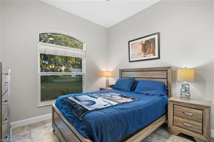 Bedroom with baseboards