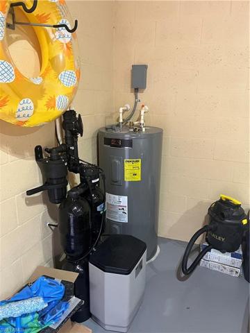 Whole house water softener system in the garage