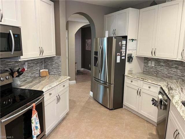 View from kitchen into entry way