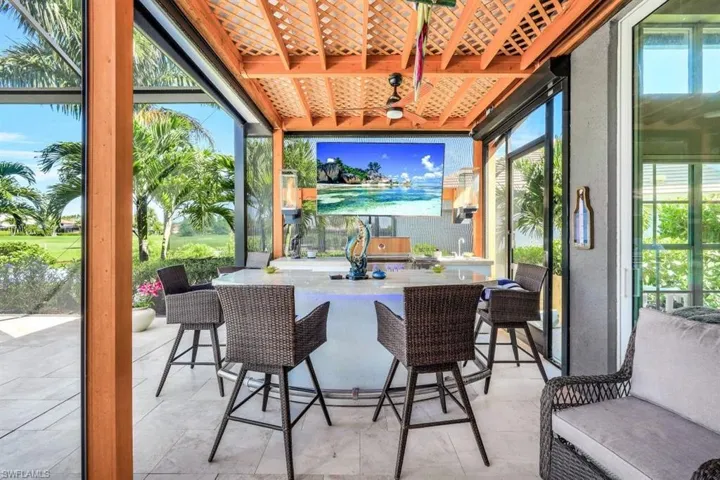 View of patio / terrace featuring ceiling fan