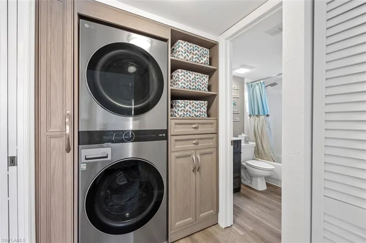 Built-in laundry area