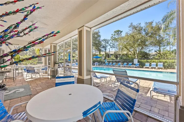 Screened lanai at Community Pool