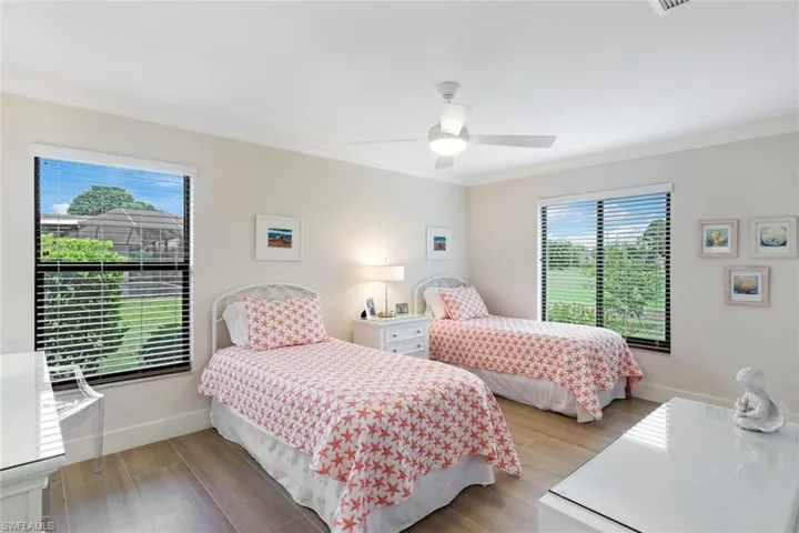 Third Guest Bedroom- Shown with Twin Beds- Double Closet