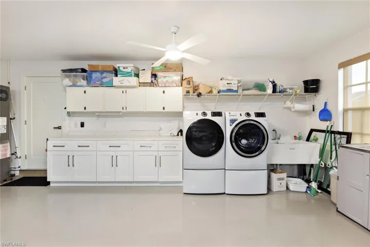 Laundry Area, Double Utility Sink- Garage Size is that of a 3 Car- Plenty of Room- Built In Storage (Washer/Dryer do not convey)