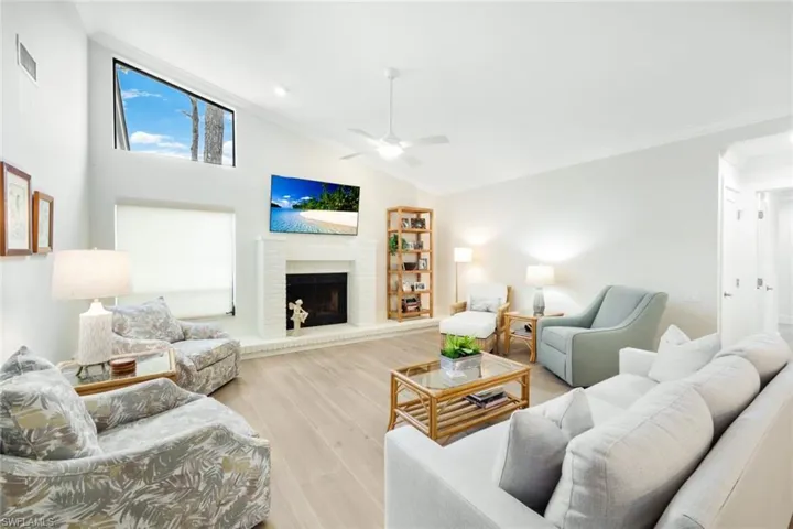 Volume Ceilings, Wood Burning Fireplace, Wide Plank Luxury Vinyl, Freshly Updated