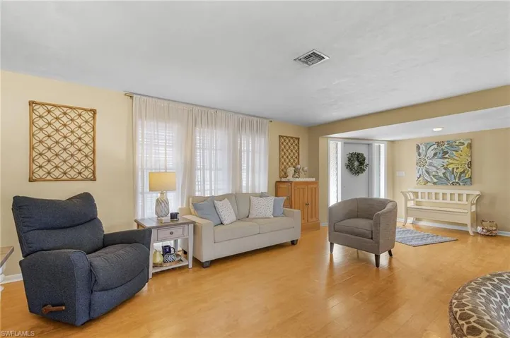 Living room featuring light wood-type flooring