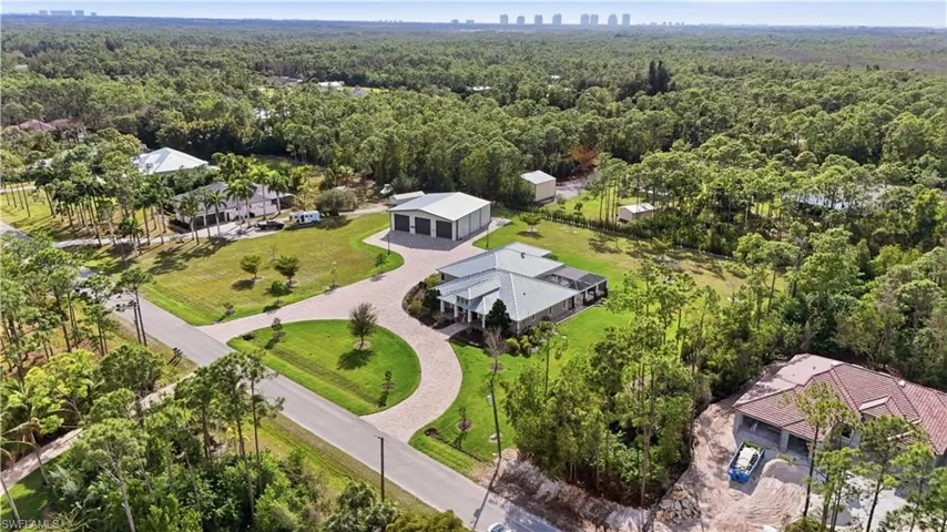 Aerial view of home. Yes, that is the Gulf of Mexico in the distance!