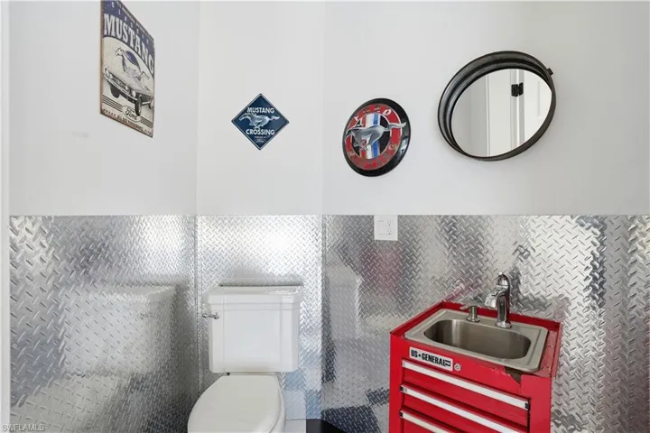 Garage bathroom.
