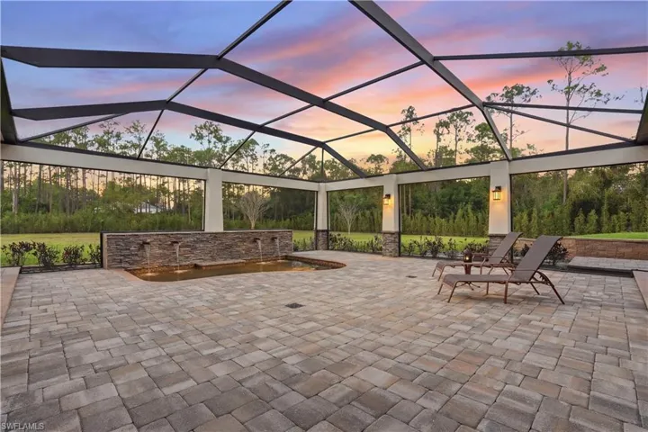 This lanai is the perfect spot to enjoy the colorful sunset skies.