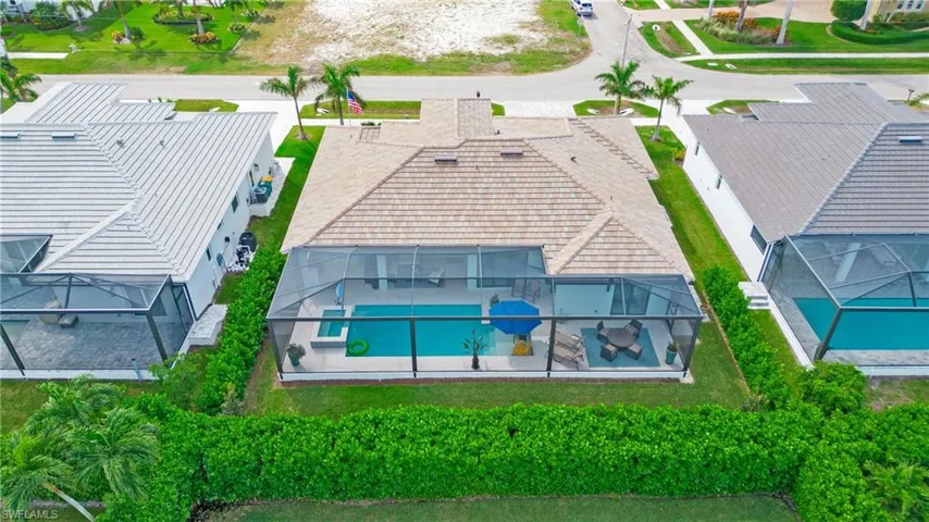 Birds eye view of property