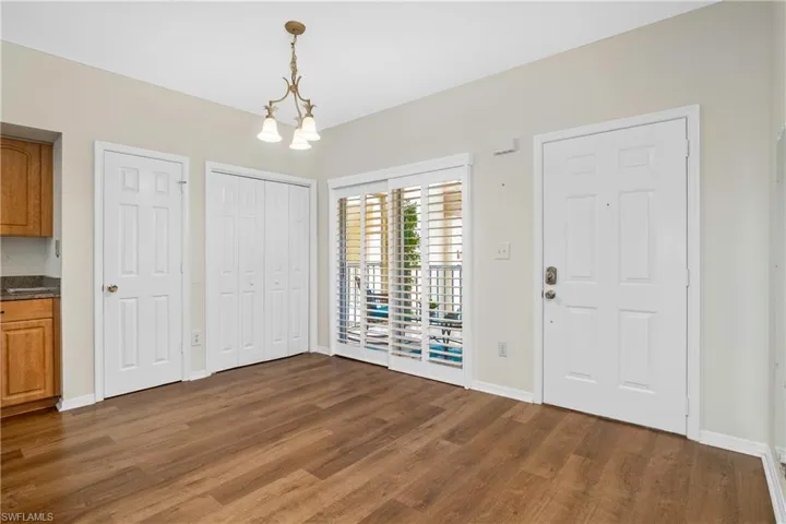Kitchen dining nook with two pantrys...