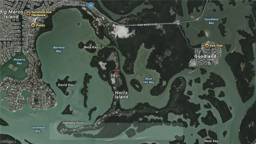 Aerial map of property and surrounding area
