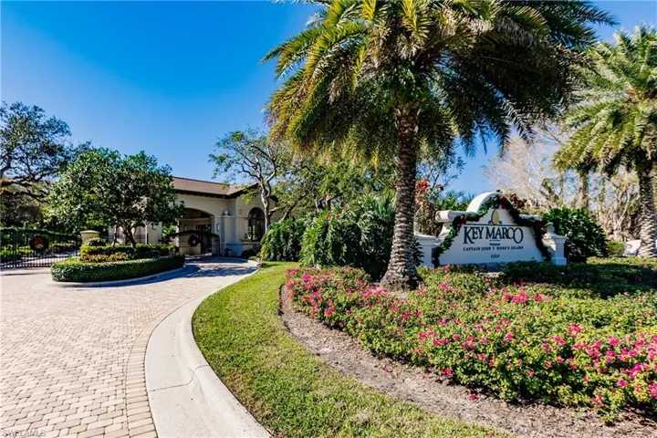 Key Marco gated community with guard at gate