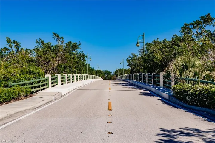 The bridge to the private island community of Key Community