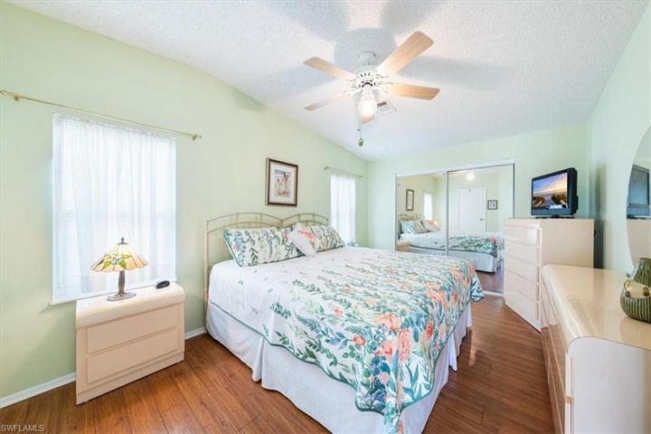Bright and spacious guest bedroom.
