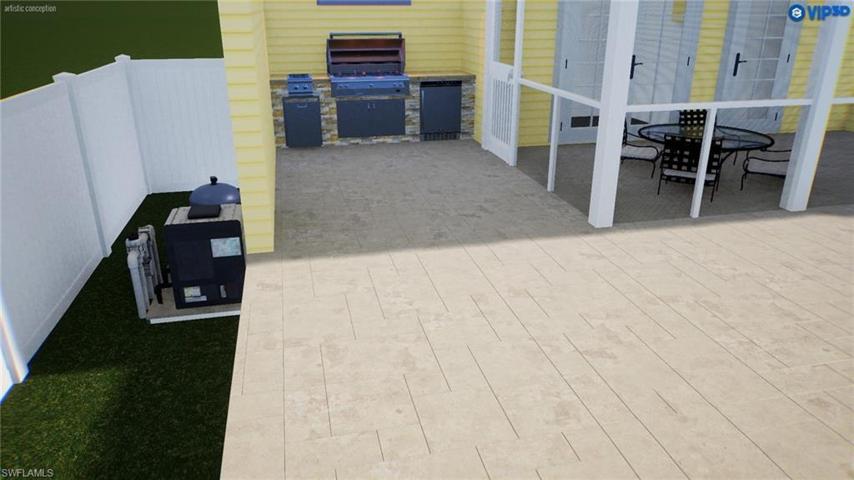 Planned outdoor Kitchen