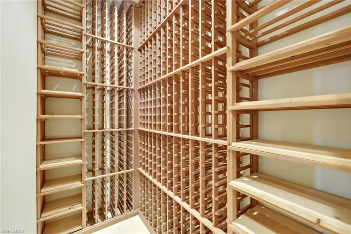 Refrigerated Wine Closet that holds approx. 450 bottles.