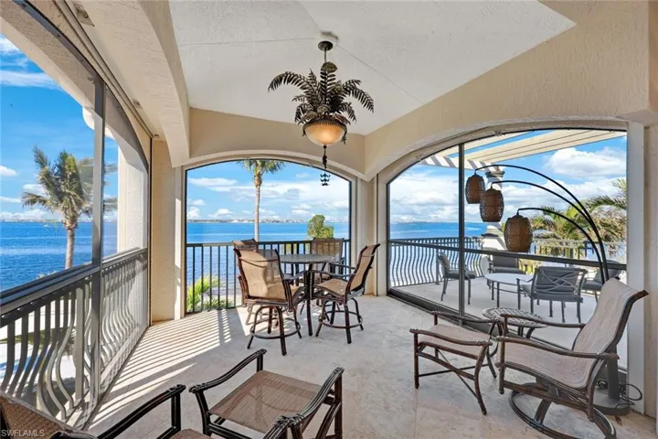 Sunroom featuring a water view and plenty of natural light