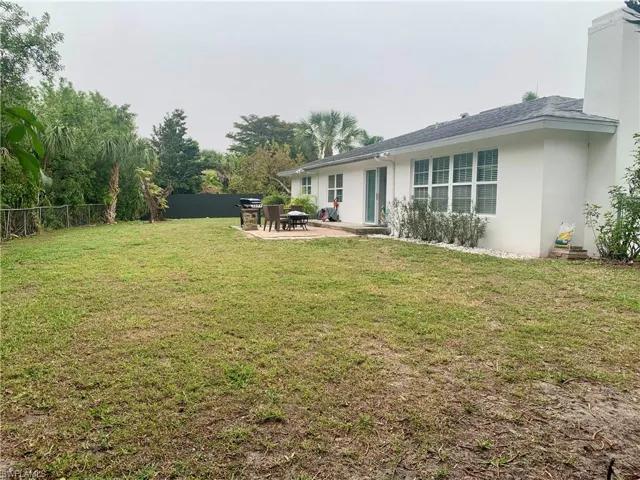 large fenced yard