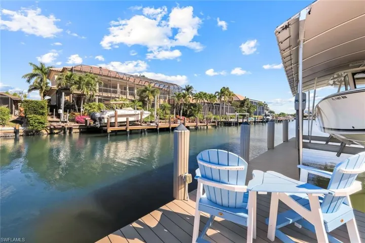 Dock with a water view