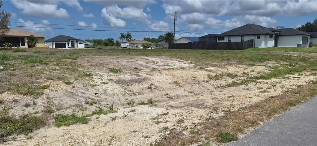 Cleared lot with visible road frontage