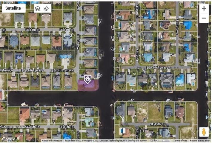 120 foot wide intersecting canals.