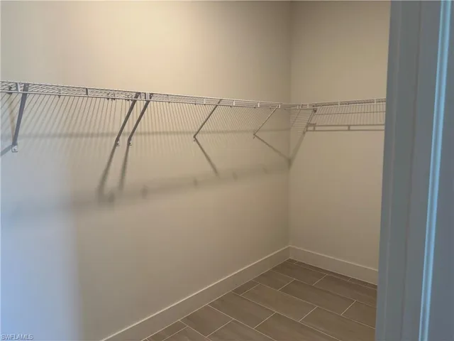 Spacious primary bedroom closet