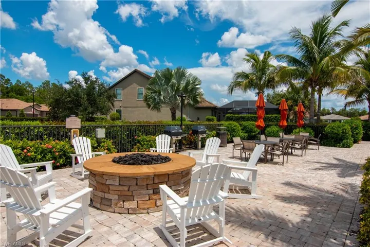 View of patio / terrace featuring a fire pit