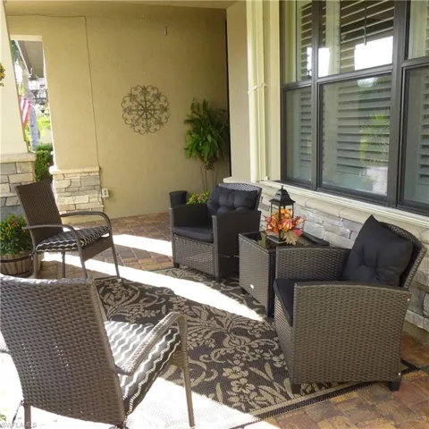 View of patio with an outdoor living space