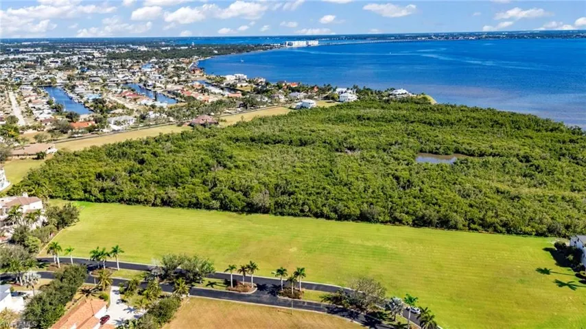 Bird's eye view of a large body of water