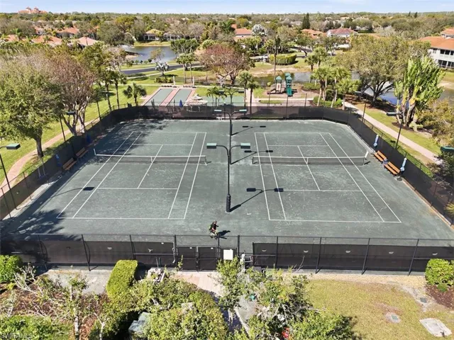 View of tennis court
