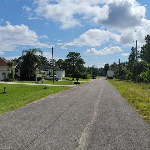 Looking to the East down the street; Lot (not visible)is on the Right side of the street
