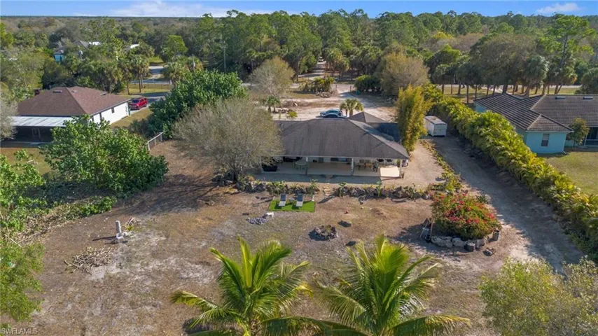 View from above of property