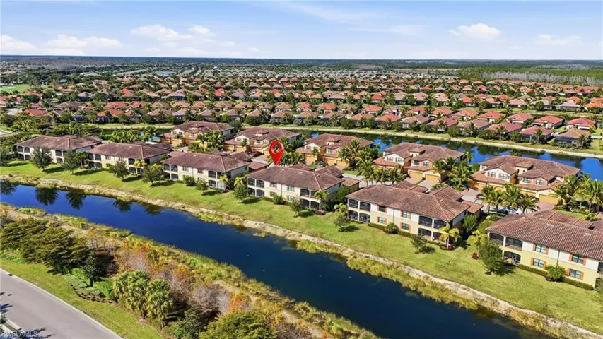 Aerial view of residential area