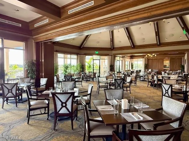 Elegant clubhouse dining space for entertaining friends and family.