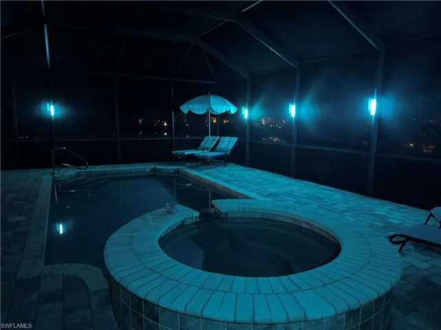 Gorgeous lanai lighting...so many colors to choose from!