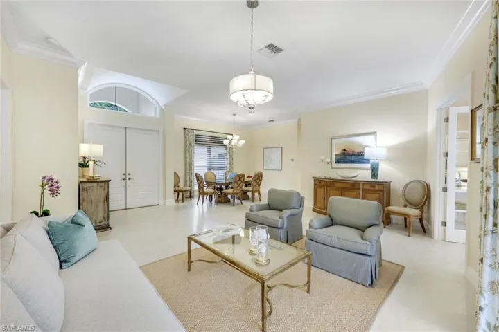 Living room, formal dining room and foyer