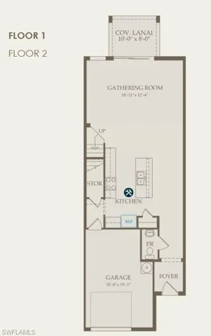 Floor plan with selected structurals