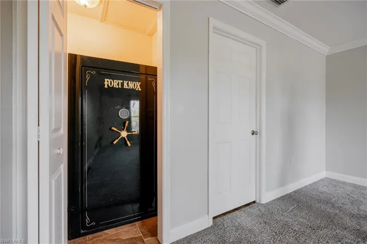 Safe room in main bedroom