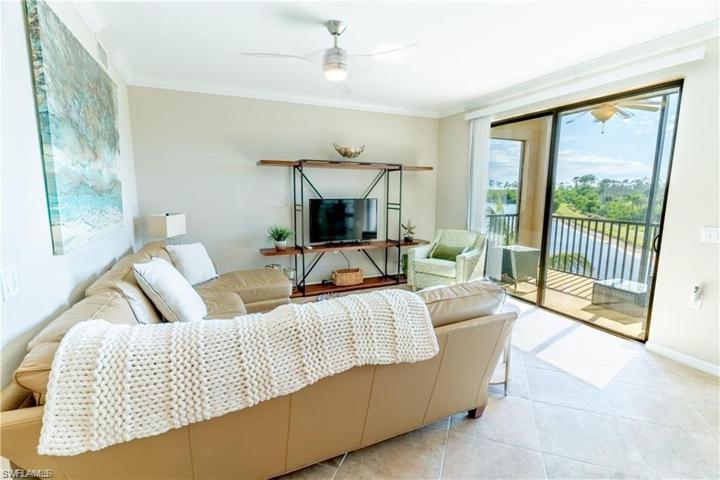 living area with comfy leather sectional