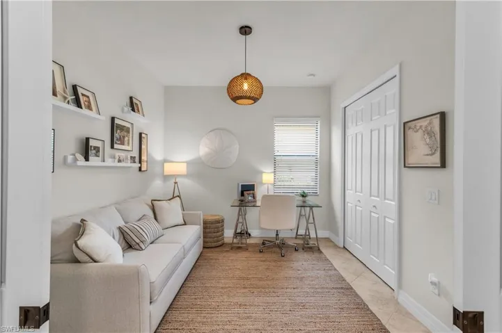 Fourth Bedroom, Den or Office with double pocketing doors and attached to large Bath