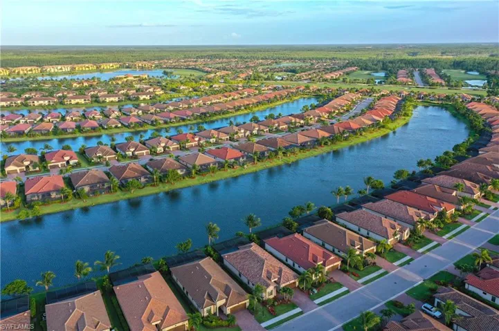 Drone / aerial shot featuring a water view