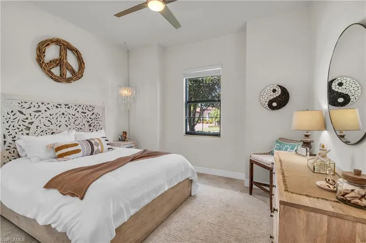 Guest Bedroom with generous closets and access to full bath