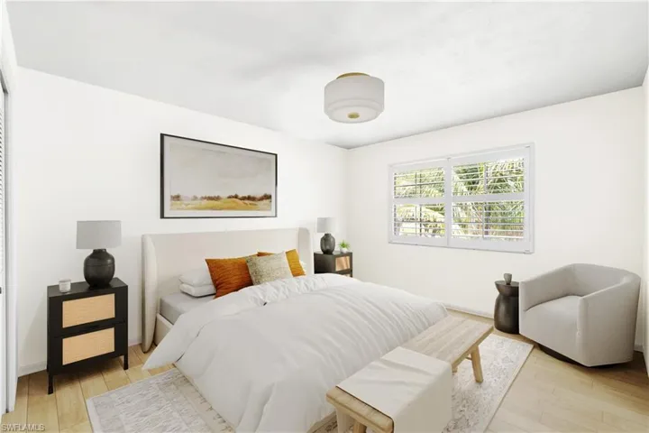 Photo includes reality renovation/staging to showcase the possibility of the bedroom. Design services included with purchase!