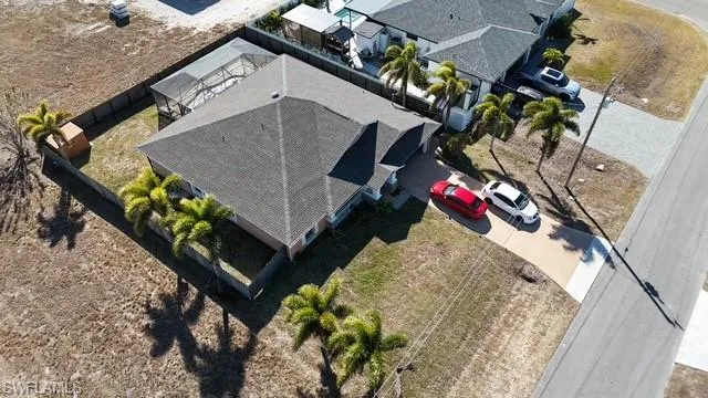 View from above of property