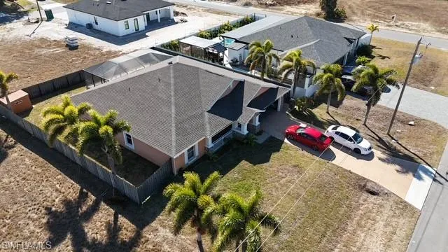 View from above of property