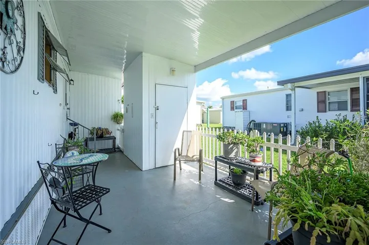 Balcony with a porch